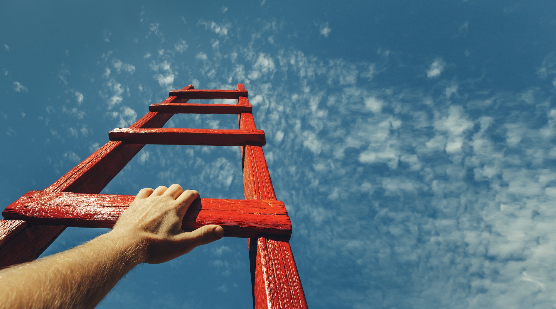 ladder and sky stock art