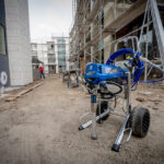 Graco Ultimate 695 XT sprayer on jobsite