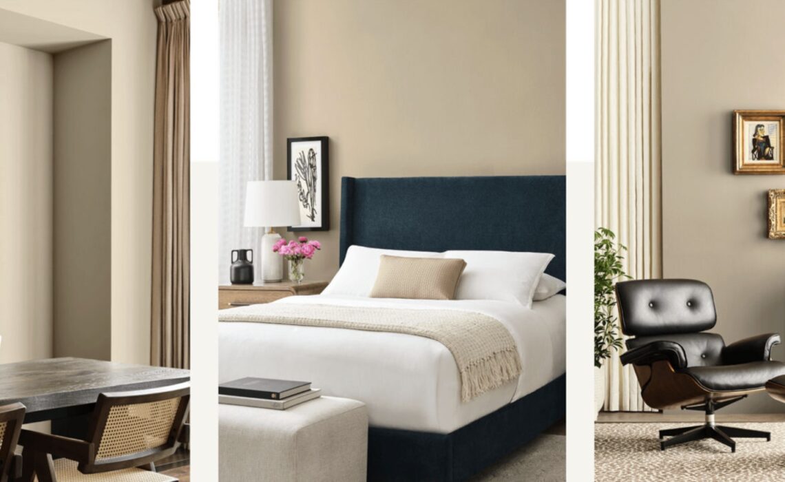 Three rooms painted with Universal Khaki SW